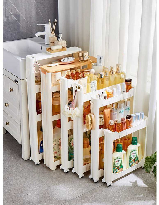 사이드 수납장 틈새 주방틈새 9cm 욕실 좁은 냉장고측면 초소형 문뒤 캐비닛 미니, 1개, 2. (폭10cm)길이45높이50-2단