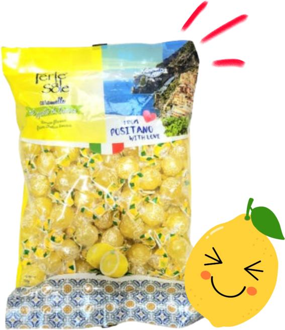 페를레디솔레 레몬 캔디, 750g, 1개