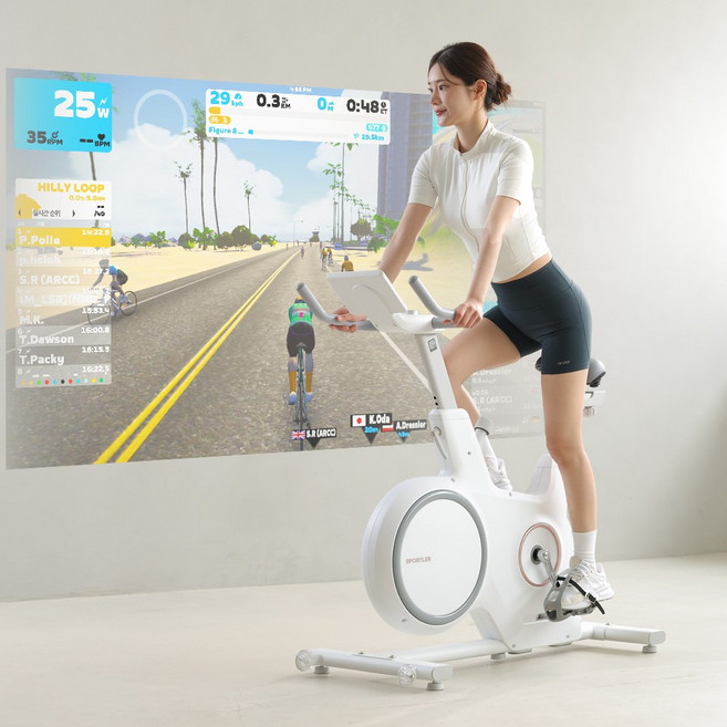 스포틀러 오브제 메타 ERG 스핀바이크 실내 자전거 가정용 스피닝 즈위프트 게임 싸이클, 오브제 메타 ERG_화이트