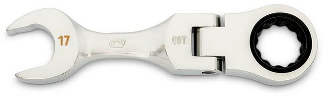 GEARWRENCH 17mm 90톱니 12포인트 스터비 플렉스 콤비네이션 래칫 렌치 | 86867, 1개