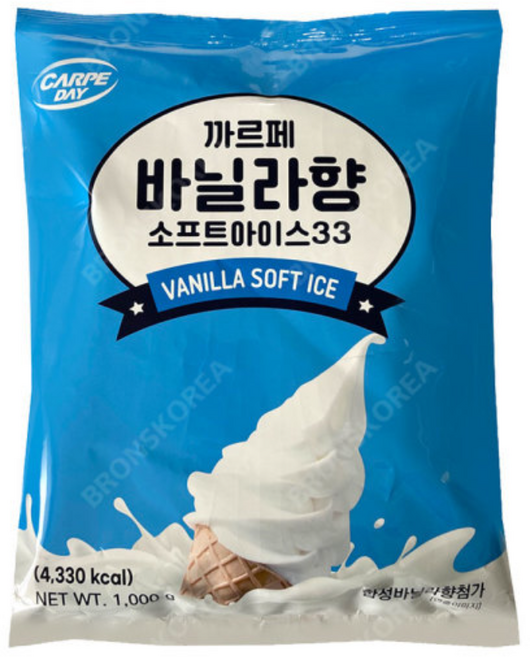 까르페 바닐라향 소프트 아이스크림 가루 33, 11개, 1kg
