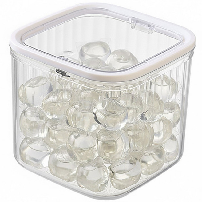 한봄누리 캡슐세제통 커피캡슐통 원터치 보관함 대형, 투명, 1개