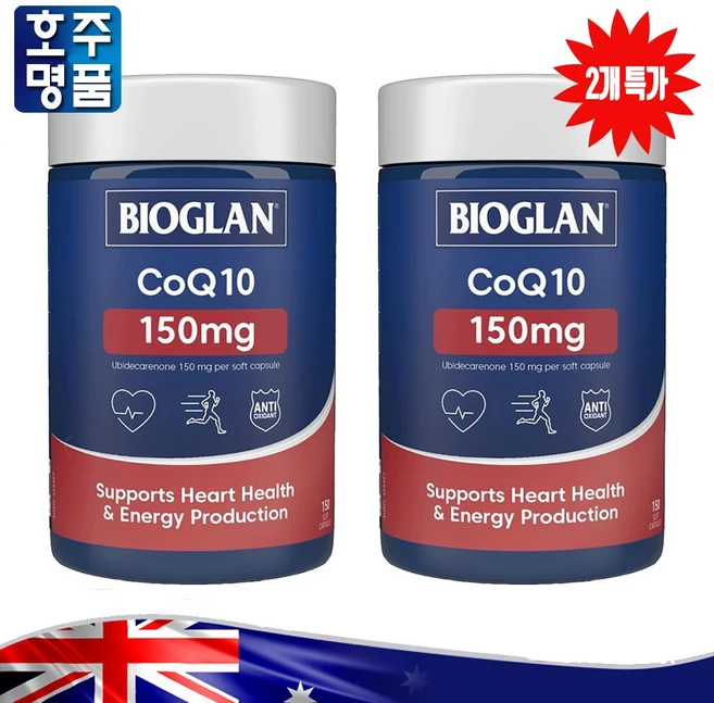 바이오글랜 CoQ10 코큐텐 150mg 2통, 2개, 150정 - 쿠팡