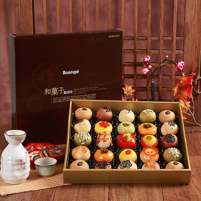 롯데 보네스뻬 사계 25구 화과자 선물세트/명절/추석/설날, 1.09kg, 1세트