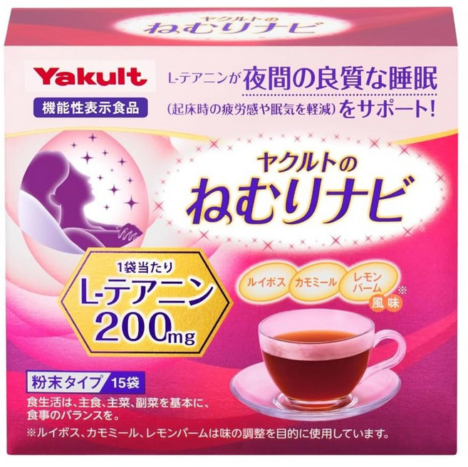 야쿠르트 헬스푸드 네무리나비 허브티맛 15포입, 1개