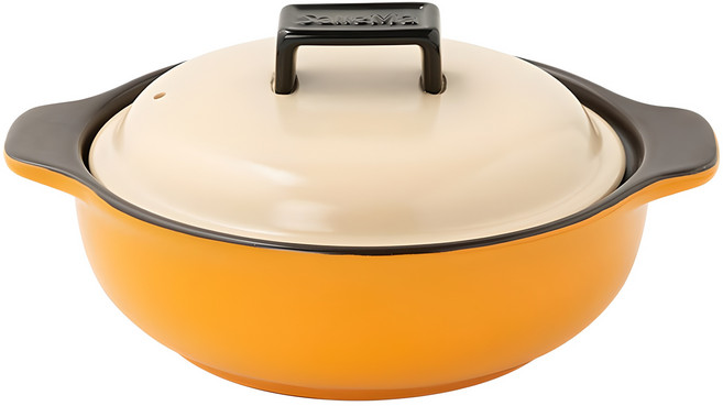 샐마 무균열 내열 뚝배기 전골팟 옐로, 24cm, 1개