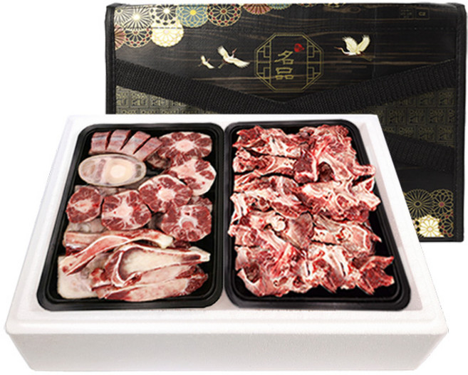 명품 한우 잡뼈 꼬리반골 산후조리 명절 선물세트 4kg, 1