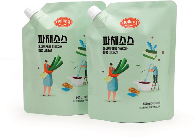 [델링] 파채소스 2개 묶음, 500g