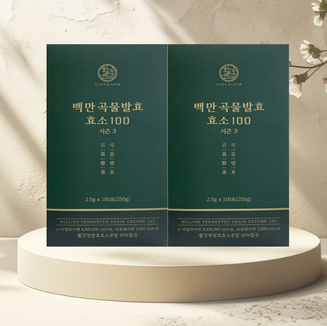 활강원 백만곡물발효효소100 2.5g * 100 스틱 * 2박스, 2개