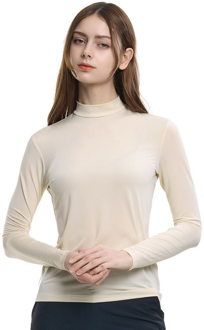 <투엘라> 여성 긴팔 반폴라 티셔츠 / 팝 스포츠 골프 등산 아웃도어 이너 레이어드 긴팔티