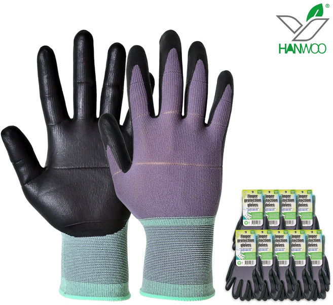 한우 협착방지 뜯김장갑 NBR코팅 말림방지 안전 장갑, 10세트, S 사이즈