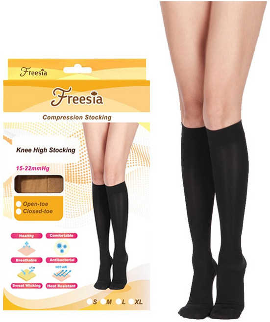 Freesia 健康彈性壓力襪 15-22mmHg 漸進式壓力設計