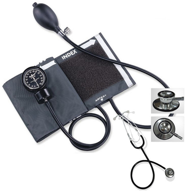 스피리트 CK-110 수동 혈압계 + 텐소 양면 청진기 세트 (병원 실습 간호사용), 스피릿 CK-110 ＋녹십자 양면청진기, 1개