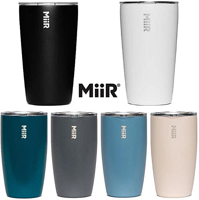 MiiR 미르 베큠 인슐레이터 텀블러 12oz, Black 신형, 1개