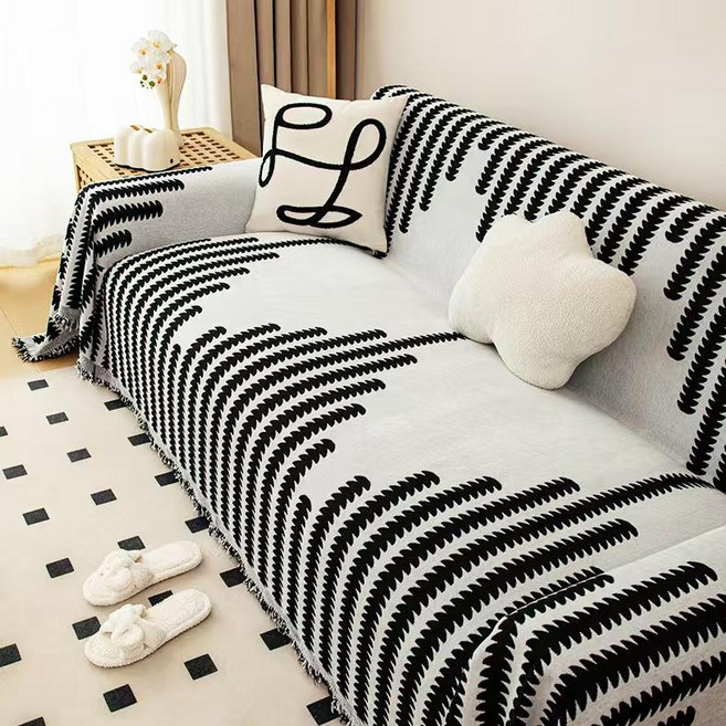 반전트 미끄럼 양면사용 방지 쇼파커버 사계절 쇼파패드 전방위 소포 소파커버, 블랙, 1개