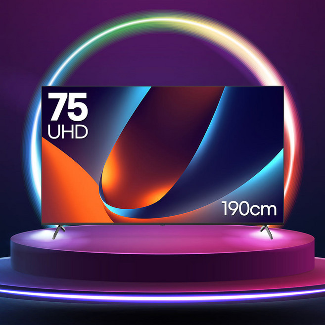 루컴즈 75 구글5.0 스마트TV 190cm T7505CUG UHD TV [스탠드형] 기사방문설치, 방문설치, 스탠드형