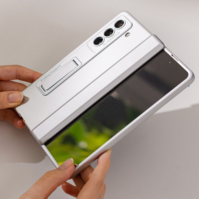 슈퍼쉘 강화유리 힌지 보호 스탠드 자석 케이스