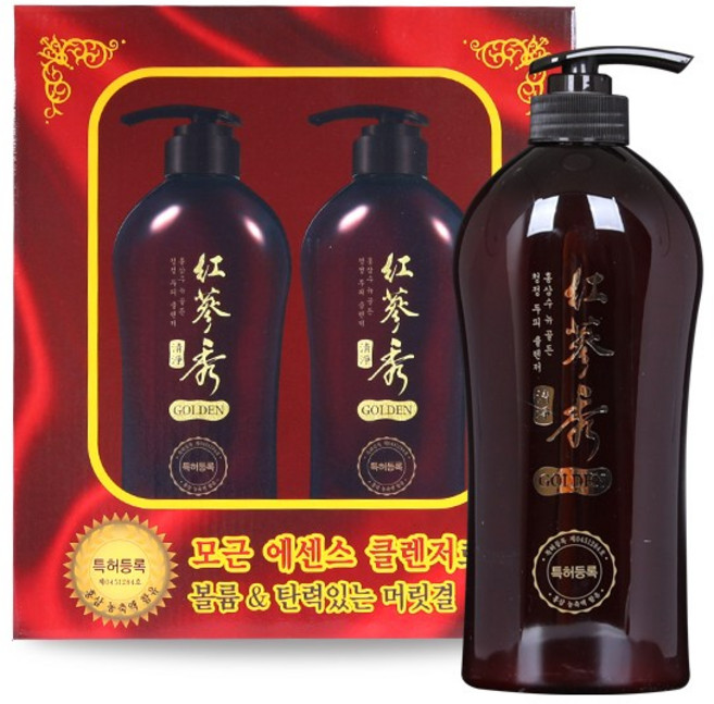 엠세라드 홍삼수 샴푸 뉴 골드 두피클렌져 730ml, 2개