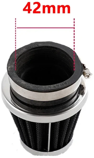 28-60mm 에어 필터 오토바이 버섯 헤드 ATV 핏 먼지 자전거 용 고 유량 공기 흡입구 스즈키 혼다 가와사키, 01 42mm, 1