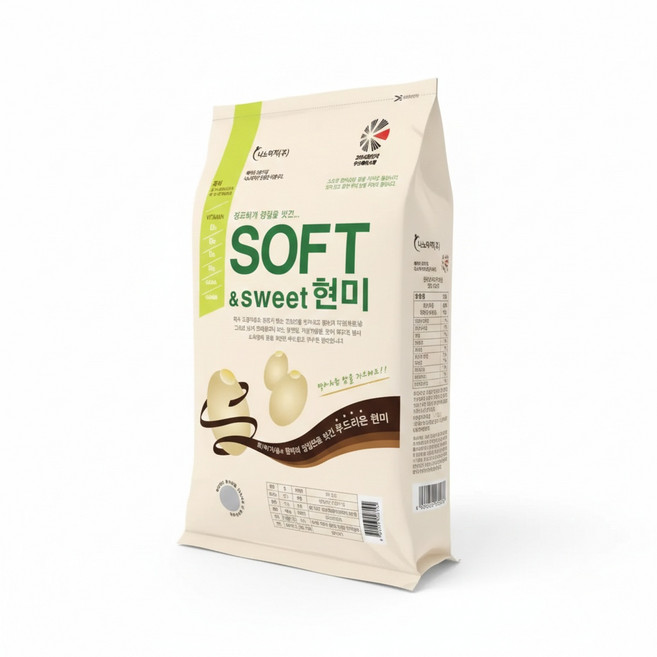 나노미 경기미 고시히카리 소프트현미 3kg, 1개, 1kg
