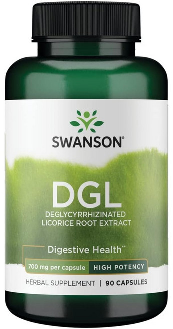 스완슨 DGL Deglycyrrhizinated 리코리스 루트 추출물 하이 포텐시 700mg 캡슐, 1개, 90정