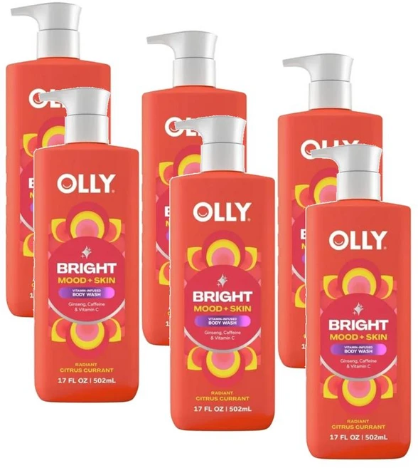 올리 브라이트 무드 스킨 인삼 카페인 비타민C 함유 바디워시 OLLY Vitamins Bright Body Wash, 6개, 502ml - 쿠팡