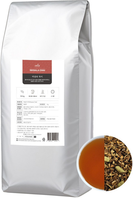 마살라 차이 1kg 차이티 대용량 아만프리미엄티, 1개, 1개입