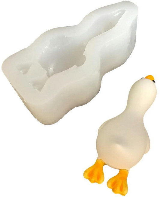 Lying Duck 실리콘 몰드 캔디 퐁당 무스 디저트용 오리 초콜릿 케이크 몰드 비누 소이 왁스 DIY 공예용 덕킹 캔들 레진 몰드, Lying Duck 실리콘 몰드, 캔디 퐁당 무스 디저