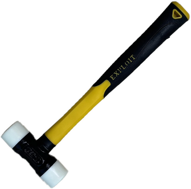 플로메리아 우레탄 망치 고무 플라스틱 양용 무반동 무진동 캠핑 제품조립 양방향 칼블록작업, 1개