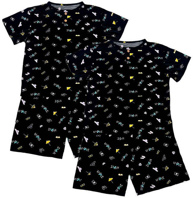 키즈클럽 여름 초등 주니어 남아 아동 주니어 마약잠옷 냉감 반팔 파자마 상하세트 2매