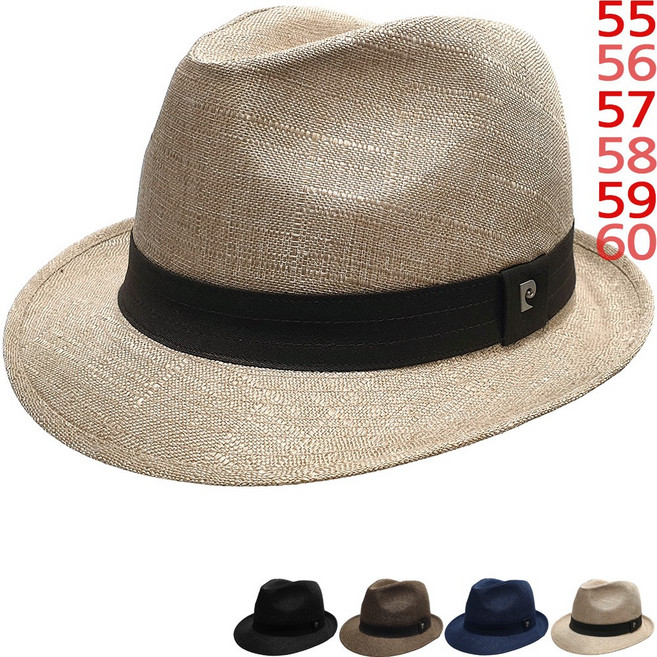 피에르가르뎅 마직 중절모 페도라 선물용 여름 신사 모자-CAP260239