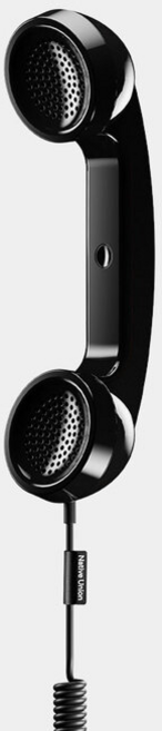 네이티브유니온 팝폰 레트로 수화기 전화기 Pop Phone, 1개, 블랙