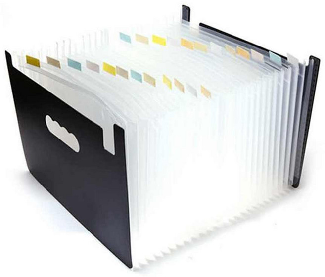 네이처스 파머 아코디언파일 대용량 정리용 파일첩 A4 24포켓, 투명, 1개