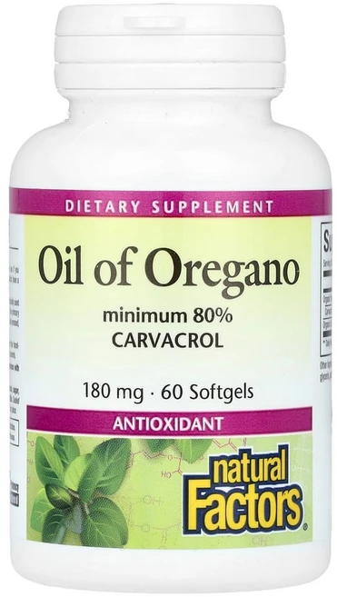 네츄럴펙터스 오레가노 오일 180mg 소프트젤 60정, 1개 - 쿠팡