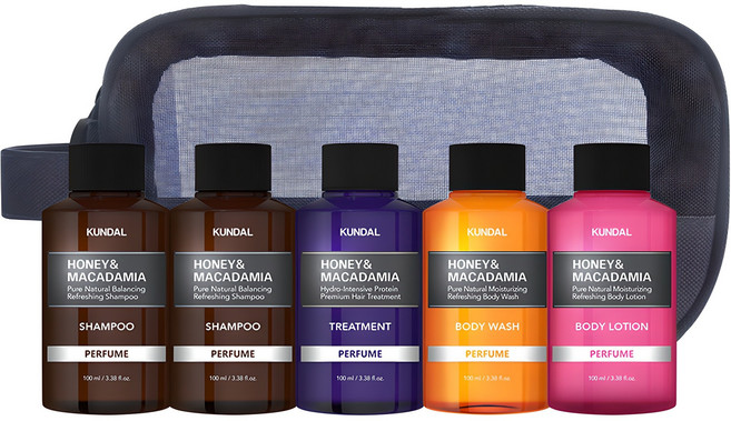 쿤달 여행용 5종 세트 A타입 샴푸 2개 포함 일랑일랑향, 1세트