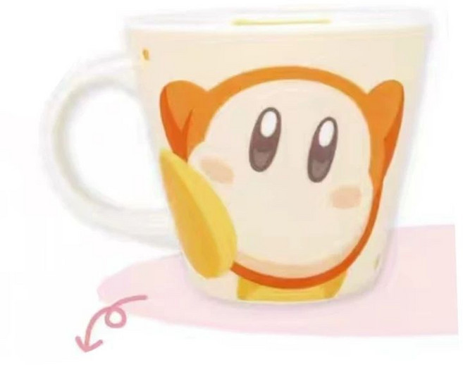 星之卡比 kirby 陶瓷馬克杯, 1個, 黃色（無盒子）