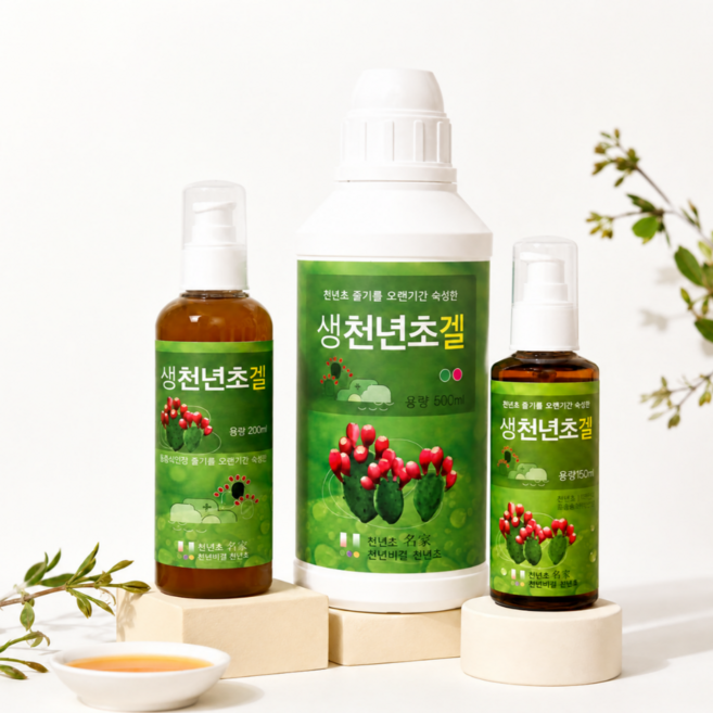 생천년초겔(옵션 150 200 500ml 각 1개), 1개, 200ml