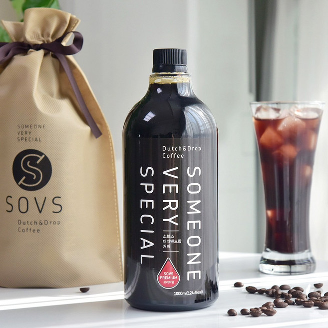 소브스 더치커피 1L 8종 홈카페 콜드브루 원액 당일제조, 1개, 코케허니(최상급 스페셜티)