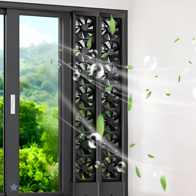 세라현 무타공 환풍기 창문 욕실 주방 길이조절 간편설치 원룸 거실 환기, 고객 직접 설치, C3-03