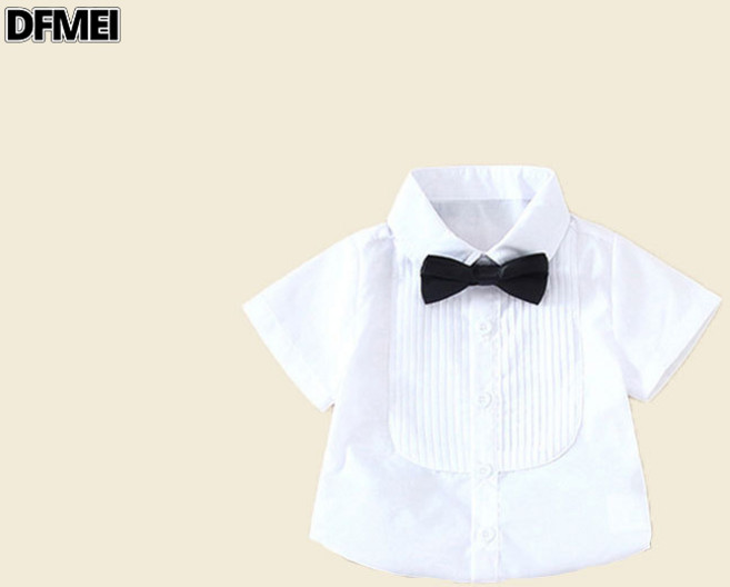 DFMEI 男童禮服主持人服裝夏季兒童西裝套裝男寶生日花童攝影演出服