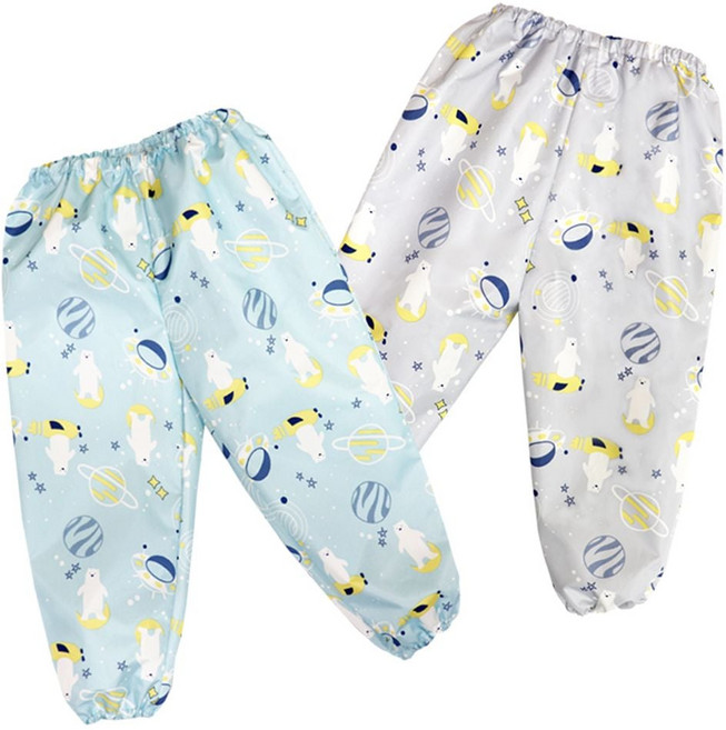 앞치마 유아동 미술 가운 방수바지 놀이 앞치마-백곰, 더해피 방수바지, 백곰(그레이)XL, 더해피 방수바지_백곰(그레이)XL