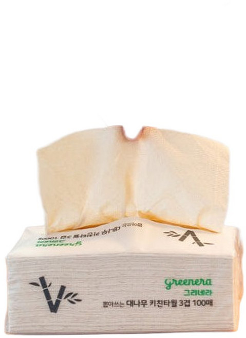 그리네라 대나무 키친타월 3겹 100매(12개입), 12박스, 100매