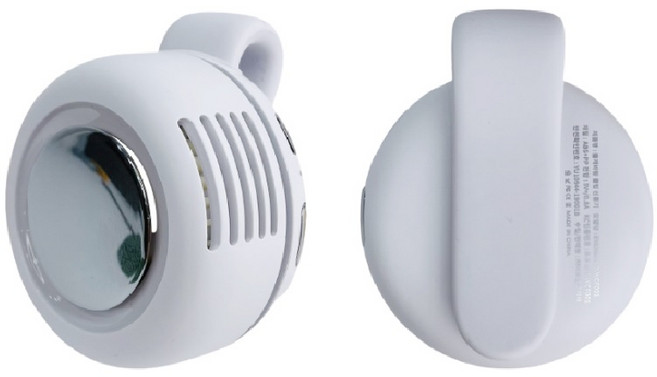 에버밴드 돌개바람 클립 선풍기 목걸이, 화이트, 2세트