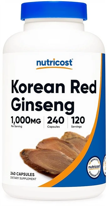 뉴트리코스트 한국 홍삼 1000MG 240캡슐, 1개, 240정 - 쿠팡