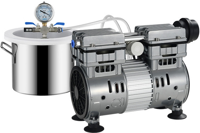 진공탈포기 고성능 수동탈포기 몰드 실리콘 레진 기포제거, 1개, 4리터 펌프 +20cm소포 버킷