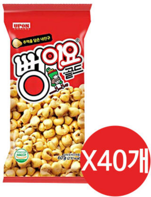 서울식품 뻥이요 골드 60g x 40개 / 강냉이 뻥튀기