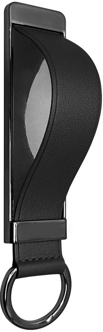 더조은셀러 스마트폰 부착형 스트랩 레더링 그립, 시크블랙, 1개