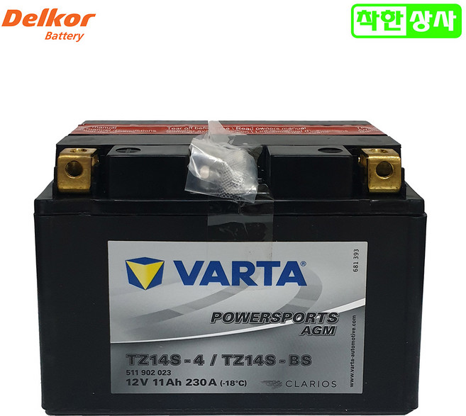 델코 스쿠터 바이크 배터리 YTZ14S 12V11A STZ14S 무료충전, 비충전, 1개, 델코 YTZ14S 12V11A