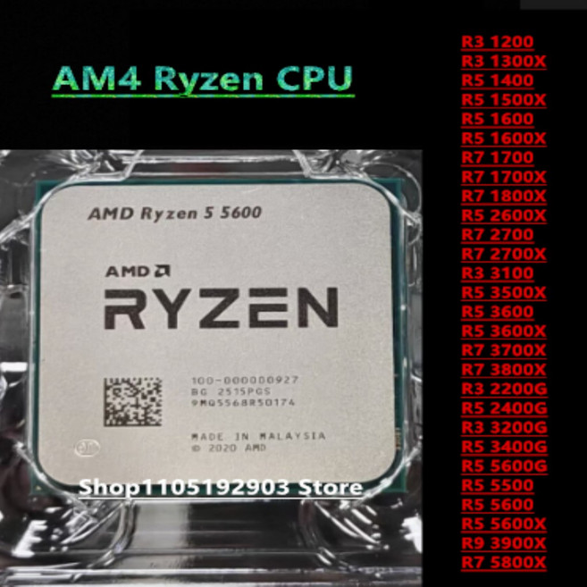 R3 1200 1300X 2200G 3200G R5 1500X 1600X 2600X 5500 3600X 3700 5600G 5700X3D 5800 R7 1700X 1800X 270