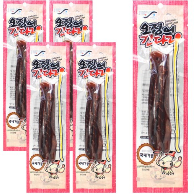 오징어긴다리 [50gx5봉], 5개, 50g, 50g